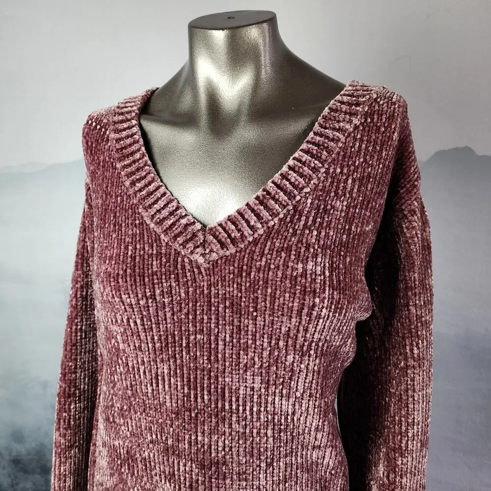Orvis V-Neck Chenille Knit Sweater | Women's XXL